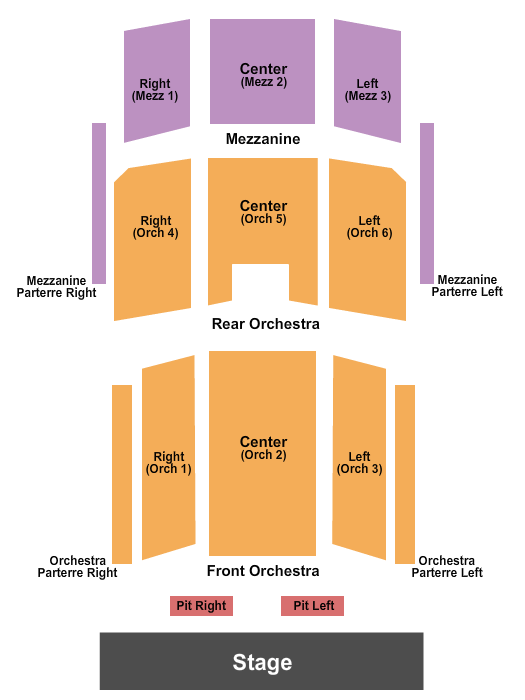 Pullo Family Performing Arts Center Seating Chart