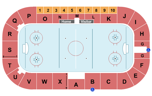 The Q Centre Hockey Seating Chart