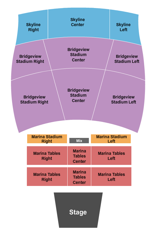 The Rady Shell at Jacobs Park Endstage Tables 4 Seating Chart