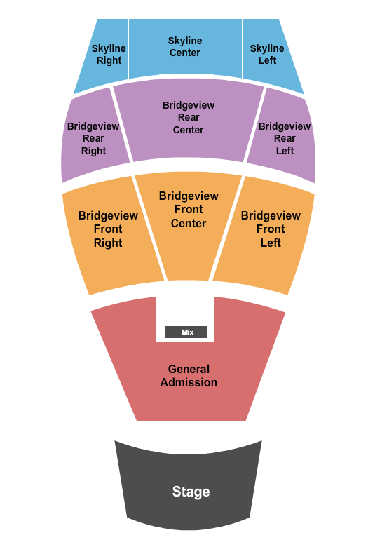 The Rady Shell at Jacobs Park Endstage GA Front Seating Chart