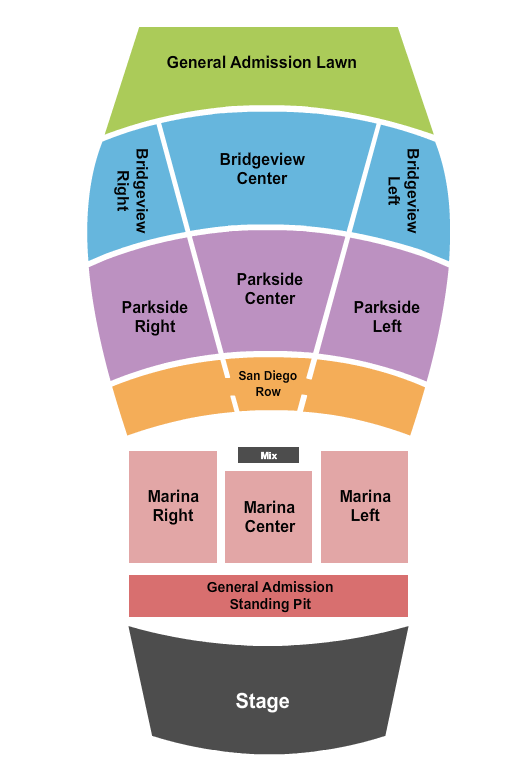 The Rady Shell at Jacobs Park Endstage Pit Seating Chart