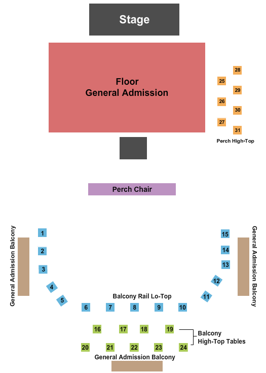 The Ramkat Endstage GA Flr 2 Seating Chart