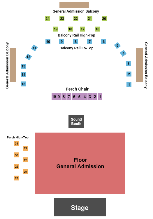 The Ramkat GA/Tables/Perch Seating Chart