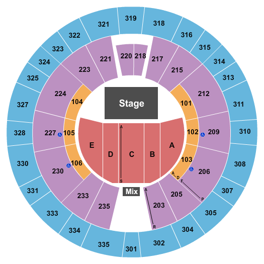 The Rapides Parish Coliseum Chicago - The Band Seating Chart