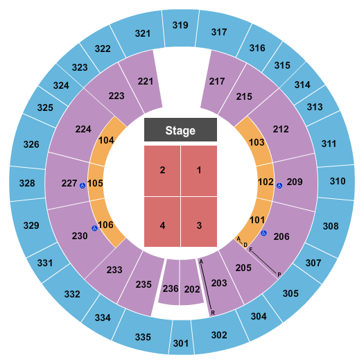 The Rapides Parish Coliseum Endstage 2 Seating Chart