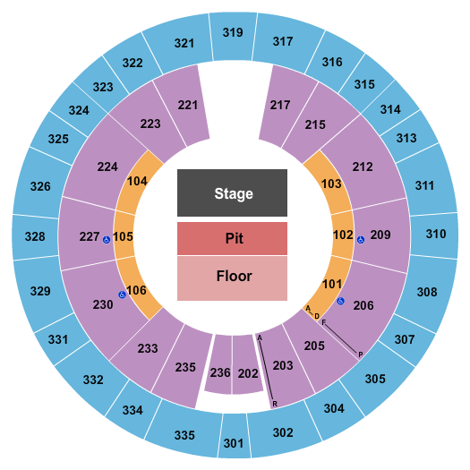 The Rapides Parish Coliseum Endstage Pit Seating Chart