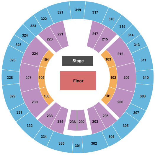 The Rapides Parish Coliseum Endstage RSV Floor Seating Chart