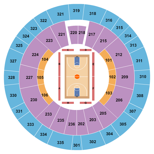 The Rapides Parish Coliseum Basketball 2 Seating Chart