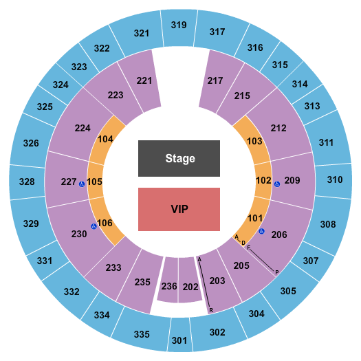 The Rapides Parish Coliseum VIP Floor Seating Chart