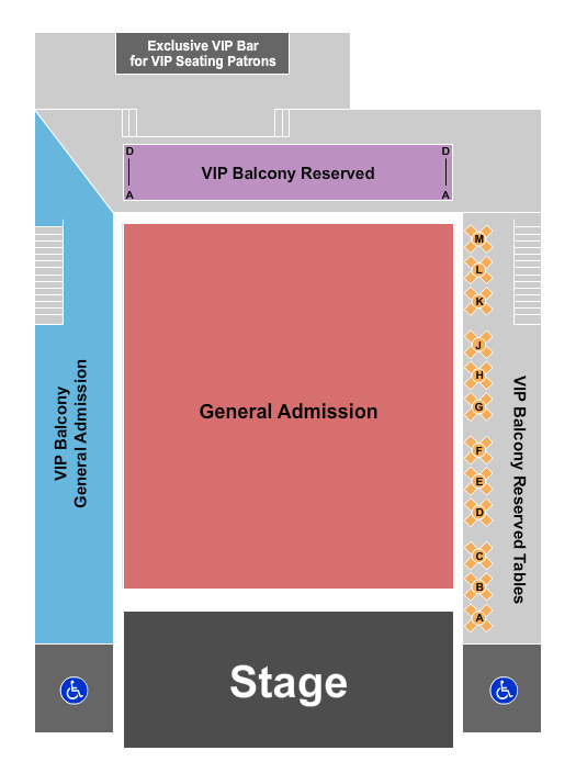 The Rave - Milwaukee GA Floor VIP Balc 2 Seating Chart