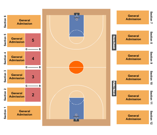 The Recreation and Athletic Center - IL Basketball Seating Chart