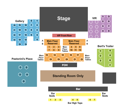 Republic Country Club & BBQ Endstage Seating Chart