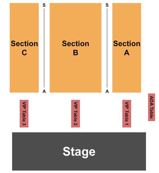 The Rialto Theater - Raleigh Endstage Tables 2 Seating Chart
