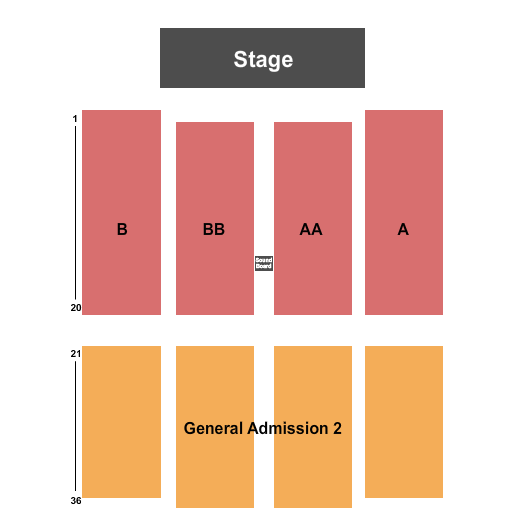 The Rollins Center at Bally's Dover Casino Resort Seating Chart