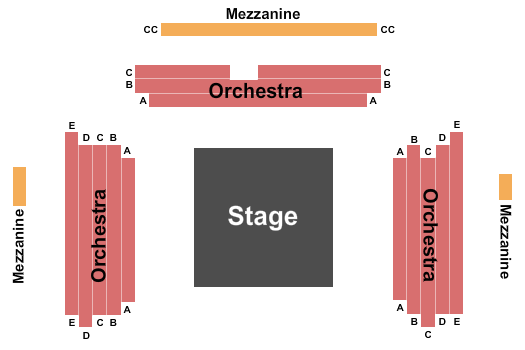The Romulus Linney Courtyard Theatre at Signature Theatre Endstage Seating Chart