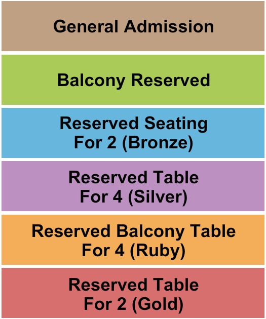 The Royal Grove GA/Tables 2 Seating Chart