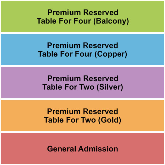 The Royal Grove GA/Tables Seating Chart