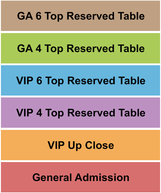 The Rusty Horseshoe Next Event Seating Chart