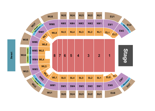 The SSE Arena - Belfast Endstage Flr 1-8 Seating Chart