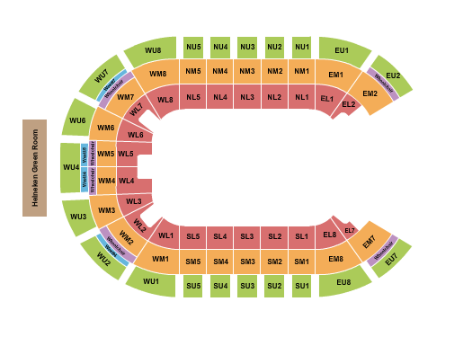 The SSE Arena - Belfast Open Floor Seating Chart