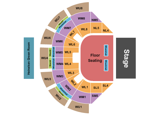 The SSE Arena - Belfast Theatre Seating Chart