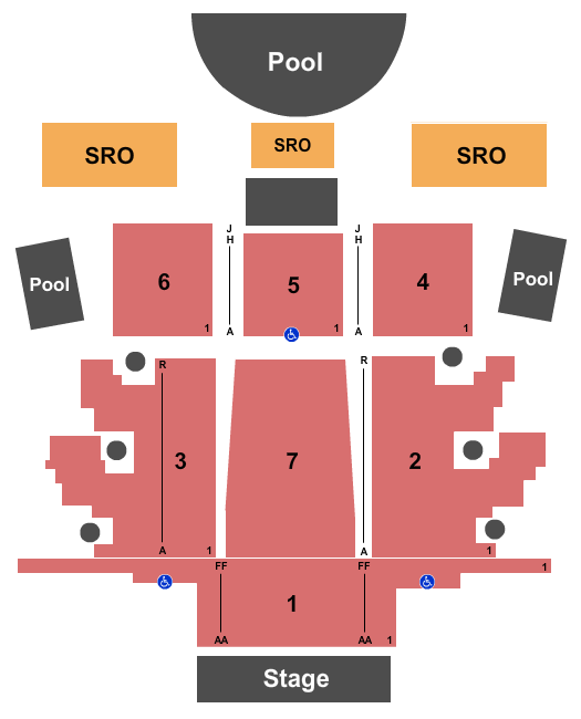 The Sandbar At Red Rock Casino Endstage Reserved Seating Chart