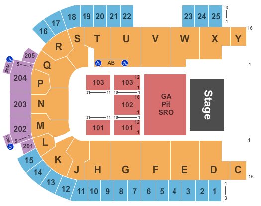 The Sanford Center Little Big Town Seating Chart