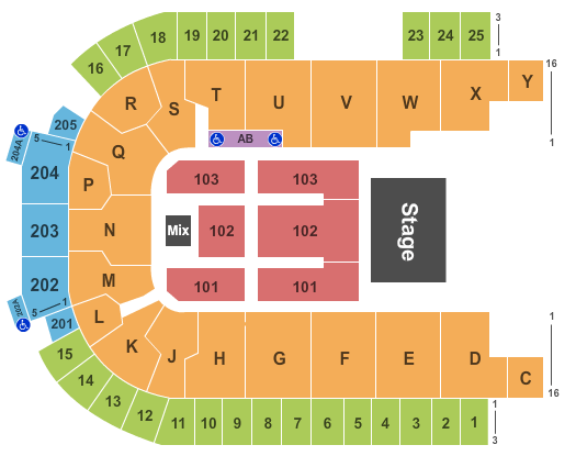 The Sanford Center Mannheim Steamroller Christmas Seating Chart