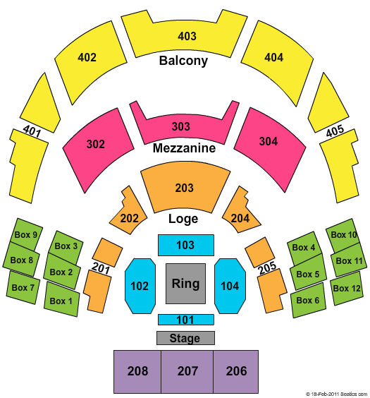 The Show - Agua Caliente Casino Boxing Seating Chart