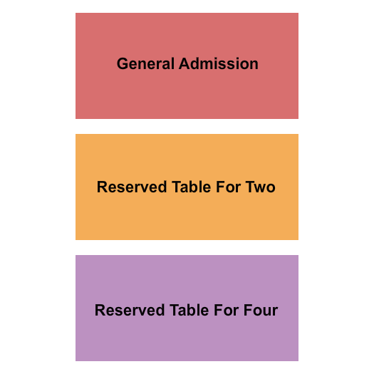 The Showdown GA & Tables 2/4 Seating Chart