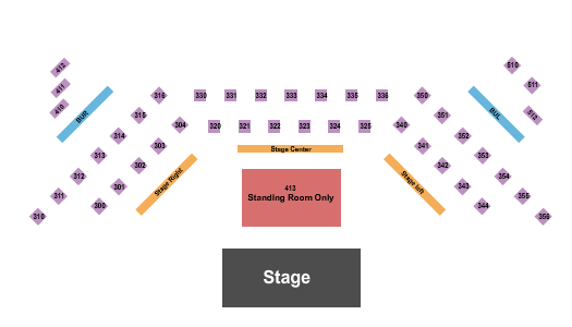 The Soiled Dove Underground End Stage GA Floor Seating Chart