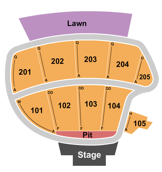 The BayCare Sound Endstage GA Pit w/ Lawn Seating Chart