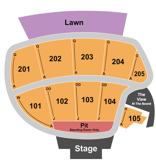 Seatmap for the baycare sound