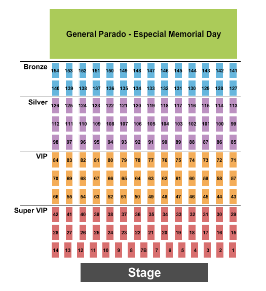 The St. James Endstage Tables Seating Chart