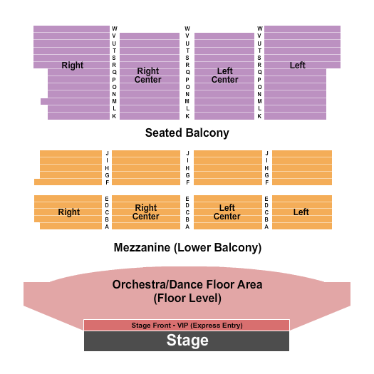 The Strand Theatre - RI Endstage GA Flr/RSV Mezz & Balc 3 Seating Chart