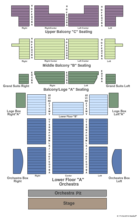 The Strand Theatre - LA End Stage Seating Chart