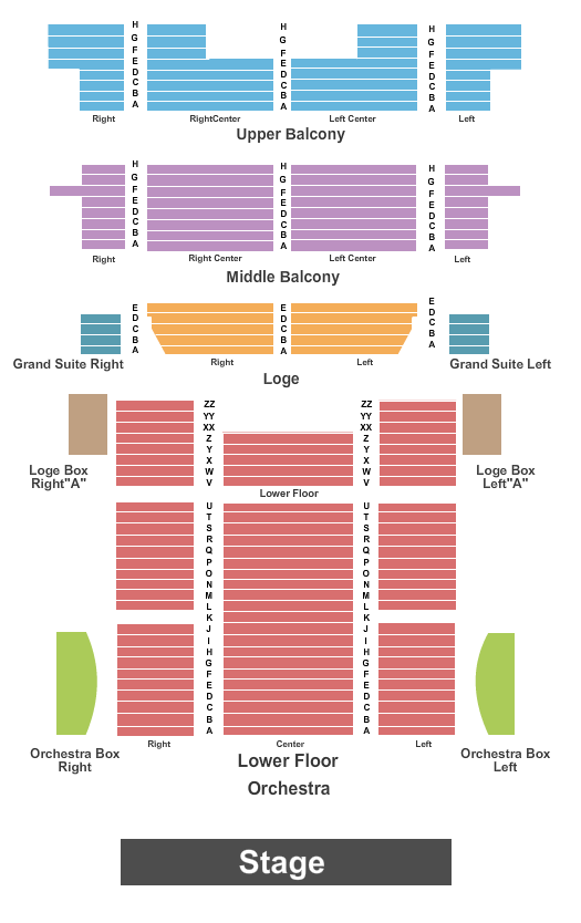 seating chart for The Strand Theatre - LA - End Stage - eventticketscenter.com