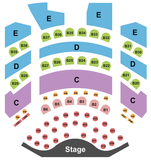 The Strat Theater at Stratosphere Las Vegas Seating Map