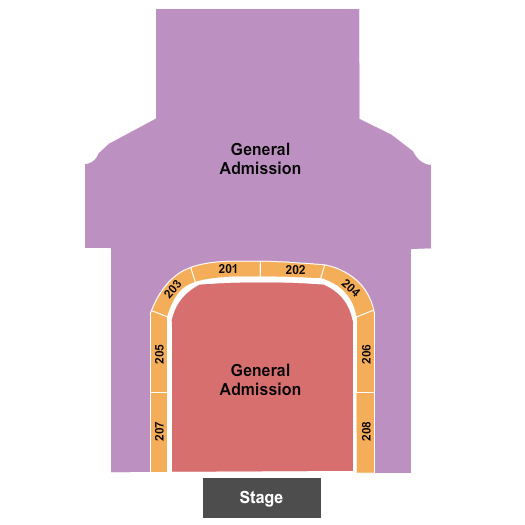 The Tabernacle - GA 200 Front Row Reserved Seating Chart