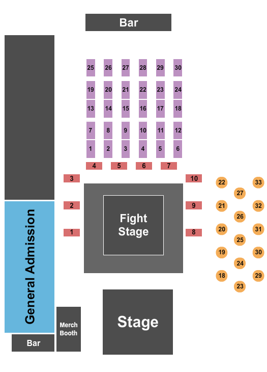 The Tailgate Boxing Seating Chart