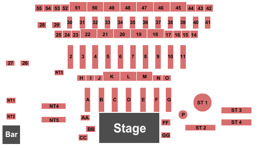 The Tangier Cabaret Seating Chart