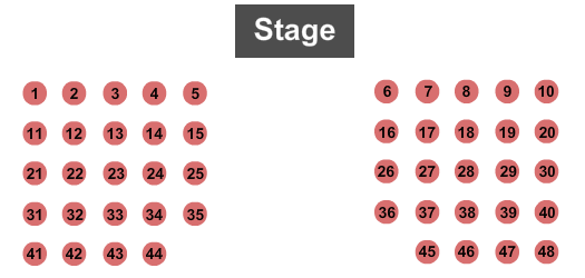 The Tangier NYE Dine & Dance Seating Chart