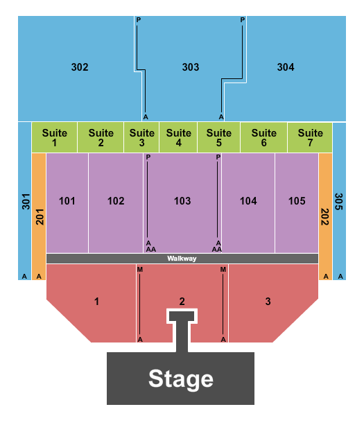 The Theater at MGM National Harbor Endstage Reserved Catwalk Seating Chart