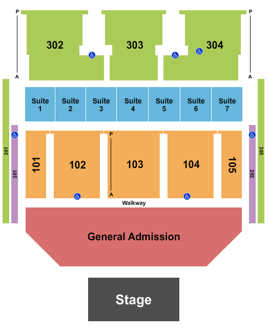 The Theater at MGM National Harbor Endstage GA 2 Seating Chart