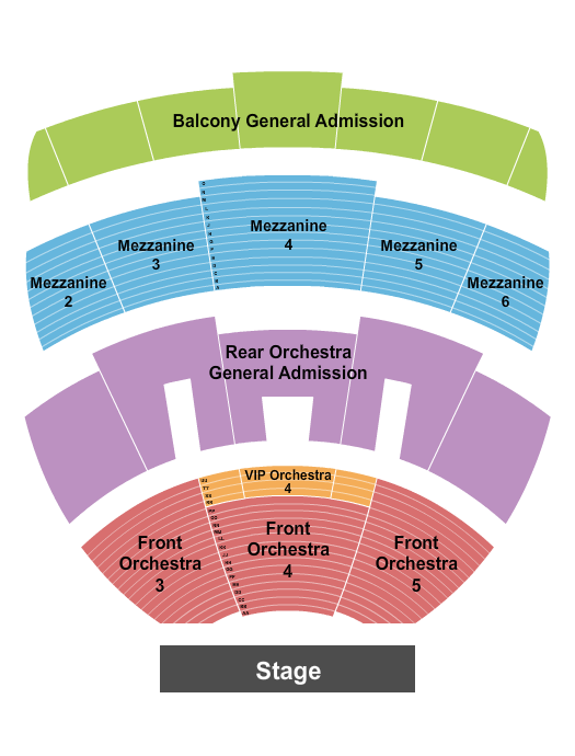 The Theatre at Resorts World Las Vegas End Stage GA Seating Chart