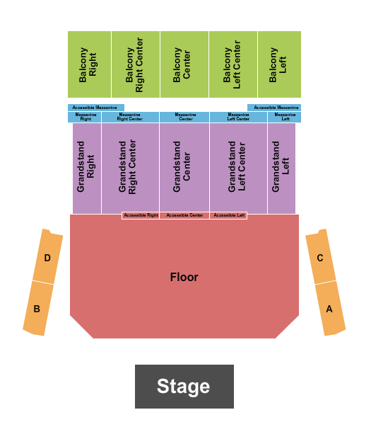 Frank Turner The Theatre at Great Canadian Casino Resort Seating Chart