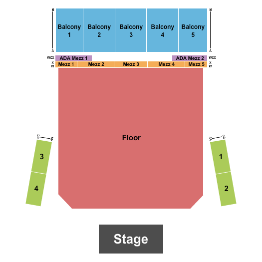 The Theatre at Great Canadian Casino Resort GA Floor/Rsv Balc 2 Seating Chart