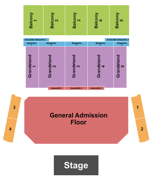 The Theatre at Great Canadian Casino Resort GA Floor/Rsv Grandstand & Balc 2 Seating Chart