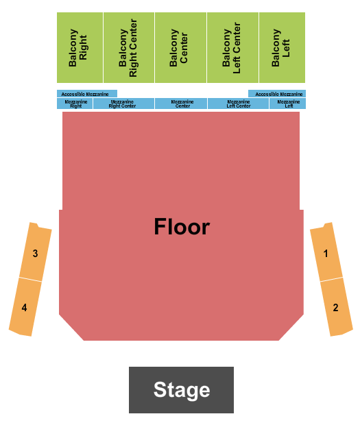 The Theatre at Great Canadian Casino Resort GA Flr/Bal Seating Chart