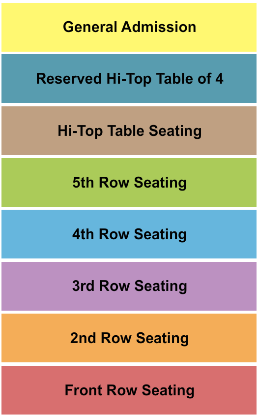 Detailed Seating Chart for The Token Lounge - Seating Capacity of 0